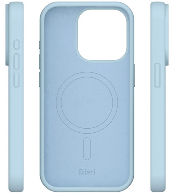 Панель Etteri Silicone Mag для Apple iPhone 15 Light Blue (GSM185982) - зображення 3