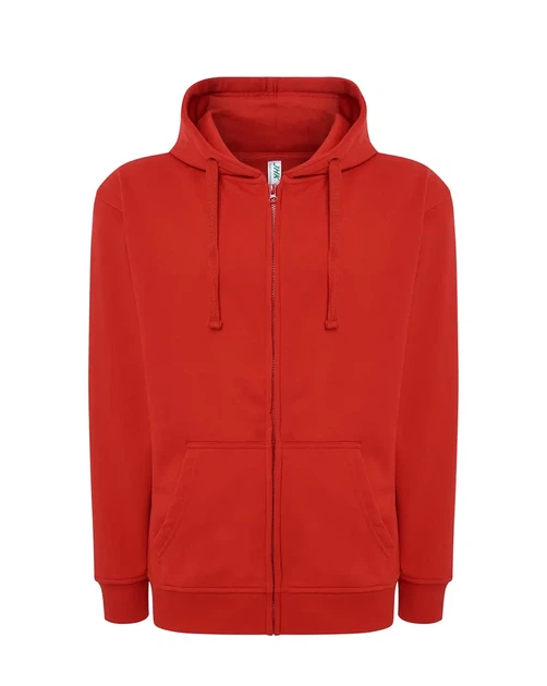 Толстовка з капюшоном і блискавкою JHK, унісекс, HOODED SWEATSHIRT, червона, розмір XL - Фото 2 Толстовка з капюшоном і блискавкою JHK, унісекс, HOODED SWEATSHIRT, червона, розмір XL - зображення 2