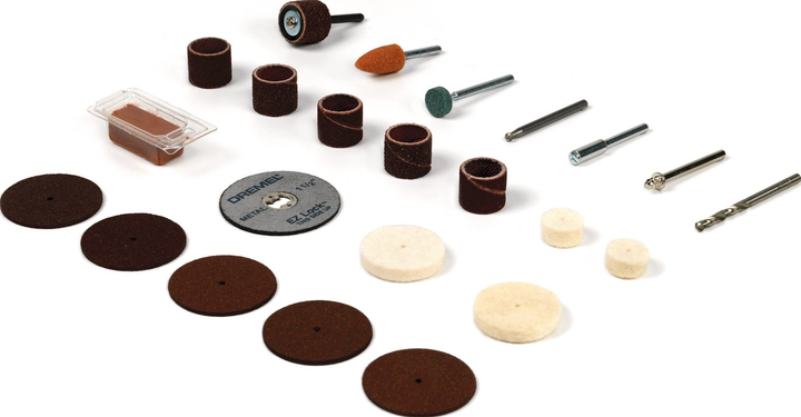 Багатофункціональний інструмент Dremel 3000-1/25 EZ + 25 шт. насадок Dremel + Насадка для гнучкого вала (225) + Кейс для зберігання зі знімним відділенням для приладдя + Настінне кріплення інструменту (F0133000JP) - зображення 4