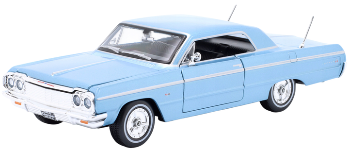 Model kompozytowy Maisto Chevrolet Impala 1964 1:24 Niebieski (0090159329084) - obraz 1