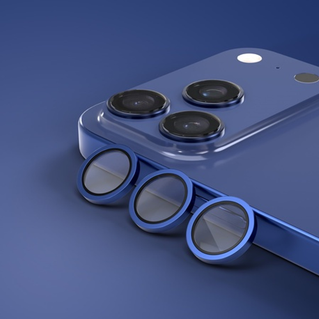 Szkło ochronne Etteri Camera Lens Protector do Apple iPhone 17 Pro / 17 Pro Max Blue (5907504567396) - obraz 3