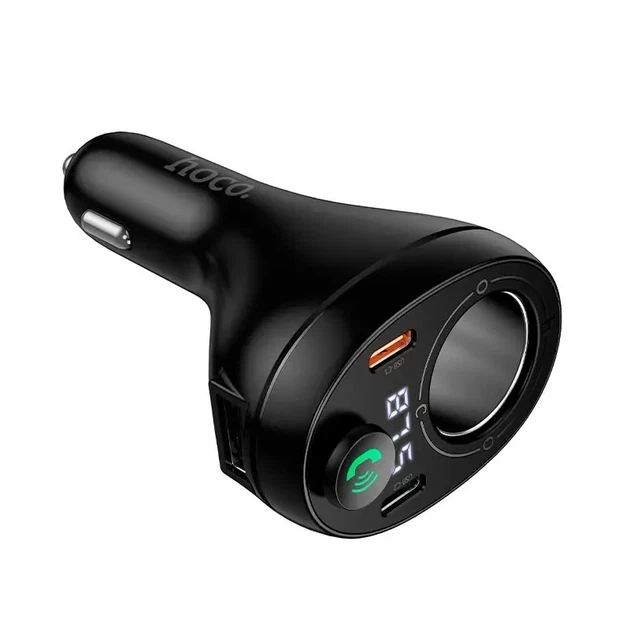 FM-модулятор HOCO E88 bluetooth 2USB 1Type-C, PD20W, QC 3.0, додаткове гніздо прикурювача - изображение 8