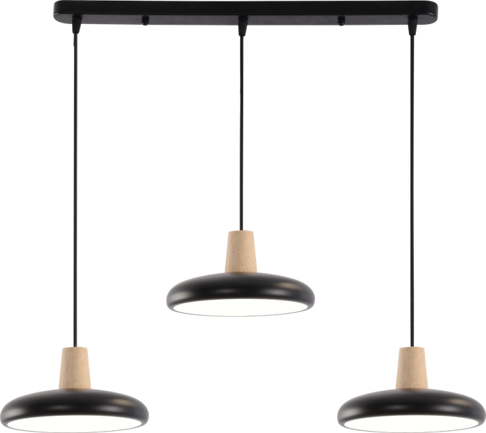Подвесная LED люстра VALESO XI3342-3 черный + дерево,3000K, 4200K, 6000K - изображение 7