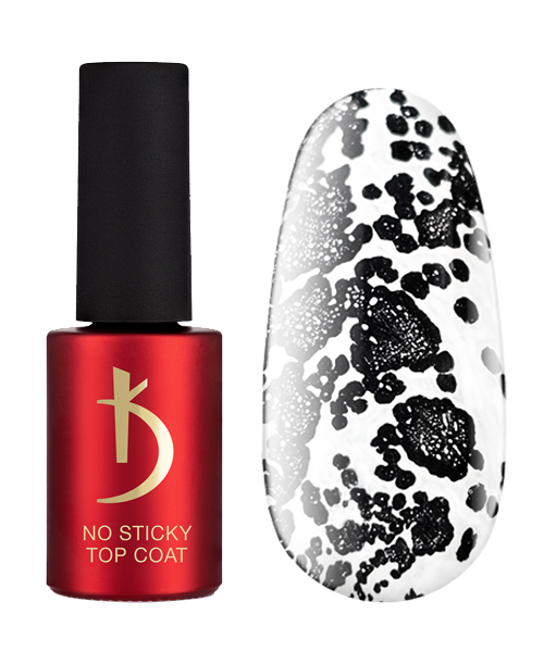 Кружевной топ для гель лака с УФ-фильтрами Kodi Lace No Sticky Top Coat with UV 15 мл - Фото 1 Кружевной топ для гель лака с УФ-фильтрами Kodi Lace No Sticky Top Coat with UV 15 мл - изображение 1