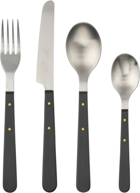 Набір столових приборів Ikea Doftskold 24 елементи Чорний (906.095.88) - зображення 1