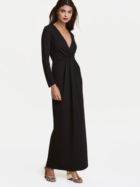 Сукня довга осіння жіноча H&M 0459834-4 34 Чорна від Rozetka на платформі USKIDKA Акція на Сукня довга осіння жіноча H&M 0459834-4 34 Чорна від Rozetka