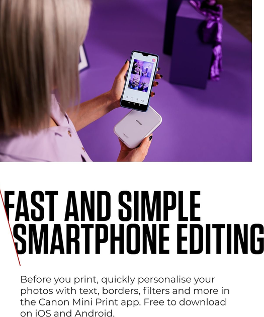 Мини-фотопринтер Canon Zoemini 2 Белый - изображение 4