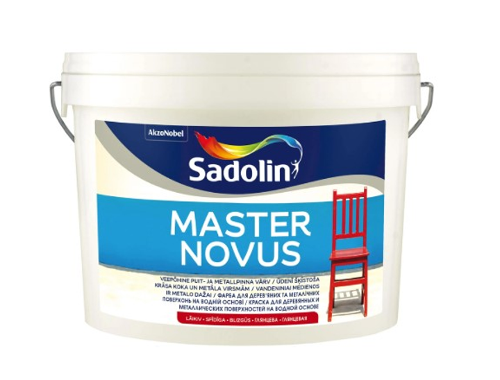 Farba Sadolin Master Novus do drewna i metalu błyszcząca Biała BW 2.5 l (5204785) - obraz 1