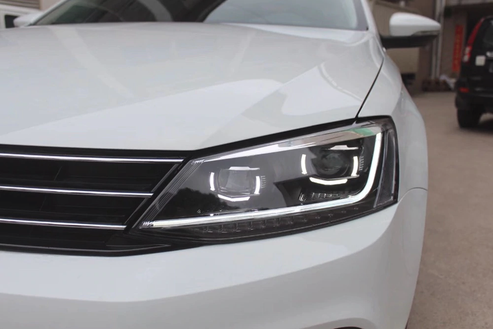 Передние альтернативная тюнинг оптика фары LED на Volkswagen Jetta 6 B8 11-20 комплект Фольксваген Джетта L1657 - изображение 5