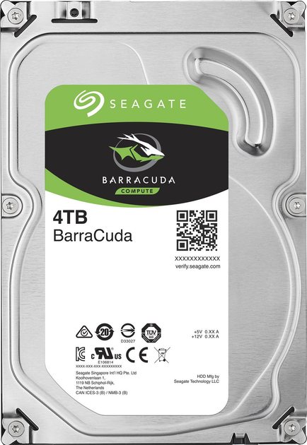 Жорсткий диск Seagate BarraCuda Compute HDD 4TB 5400rpm 256МБ 3.5 SATA III (ST4000DMA04) - зображення 1