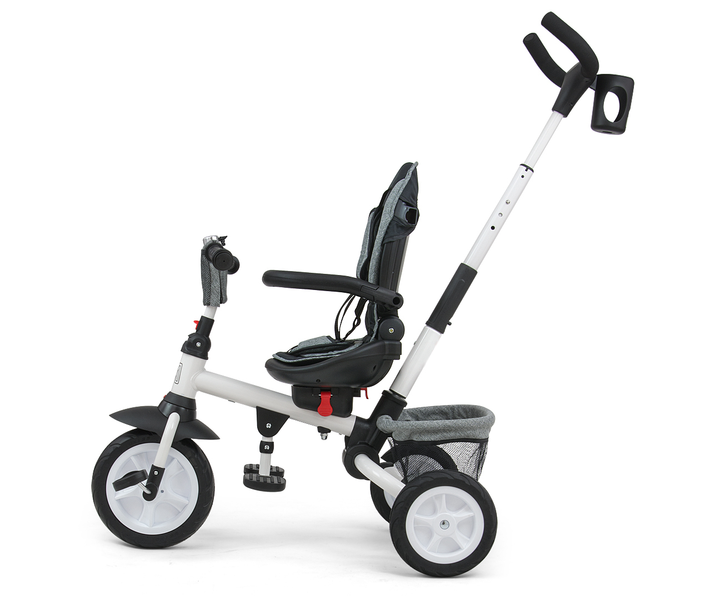 Rowerek trójkołowy Milly Mally Stanley Rubber Szary (5901761125672) - obraz 4