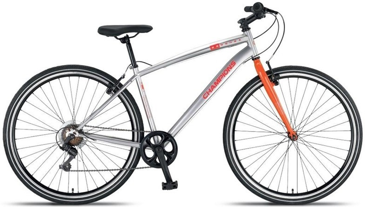 Гібридний велосипед Champions Bike Hybrid 28 Uomo Steel 7 передач Сріблястий (8683086621462) - зображення 1