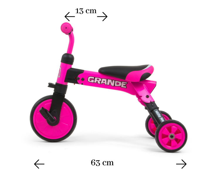 Rowerek 2w1 Milly Mally Grande Różowy (5901761125047) - obraz 4
