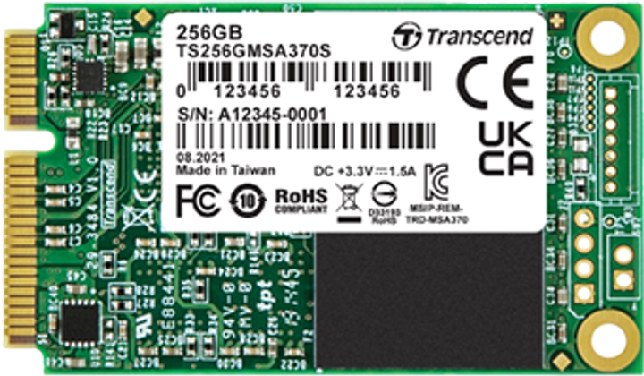 SSD диск Transcend MSA370 256GB mSATA SATAIII MLC NAND flash (TS256GMSA370) - зображення 1