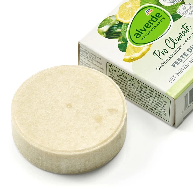 Твердое мыло для душа Alverde NATURKOSMETIK Pro Climate с ароматом мяты и бергамота, 60 г - изображение 3