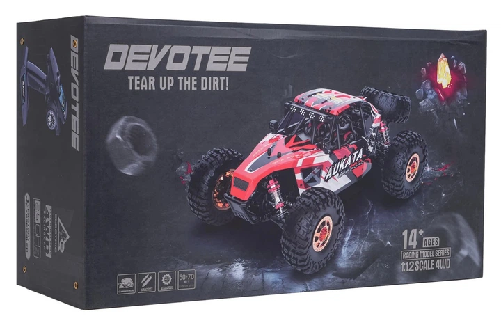 Samochód zdalnie sterowany R/C Crawler ALIKATA 1:12 Fioletowy (5903864970142) - obraz 6