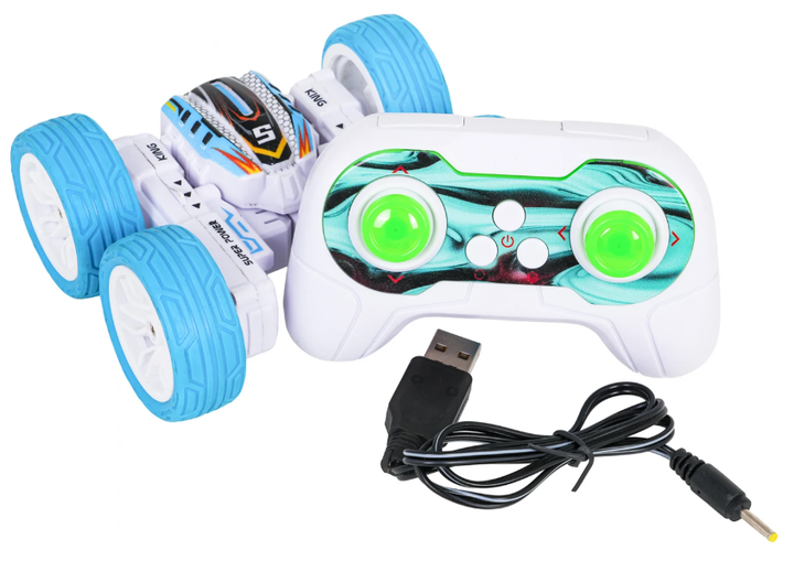 Pojazd zdalnie sterowany  R/C POWER STUNT 1:32 Niebieski (5903864970340) - obraz 2