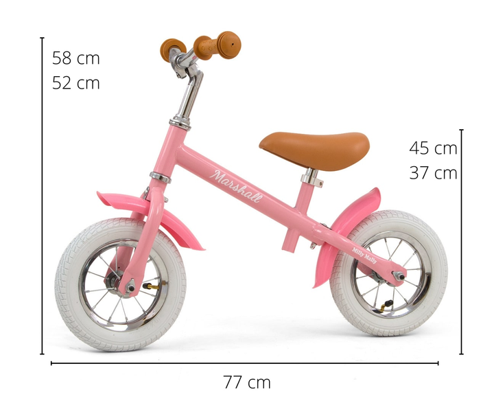 Rowerek biegowy Milly Mally Marshall Air Różowy (5901761125870) - obraz 2