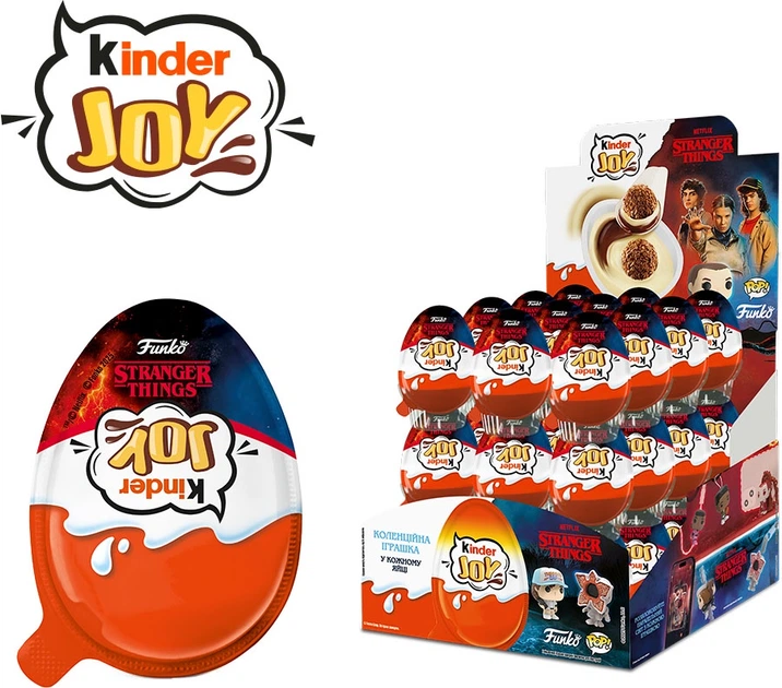 Упаковка шоколадных яиц Kinder Joy Stranger Things Странные чудеса