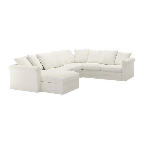 Угловой диван 5-местный с шезлонгом IKEA GRÖNLID Inseros белый 492.546.89 - изображение 1