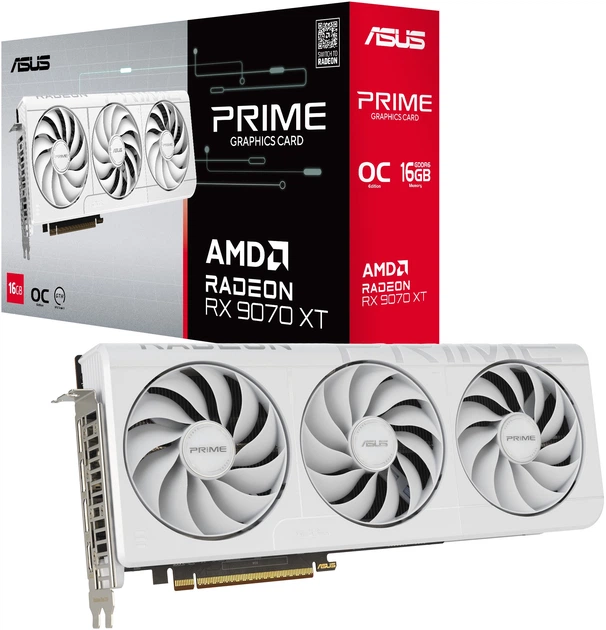［未開封］ASUS Prime Radeon RX 9070XT OC 16GB Відеокарта ASUS PCI-Ex Radeon RX 9070 XT PRIME OC Edition