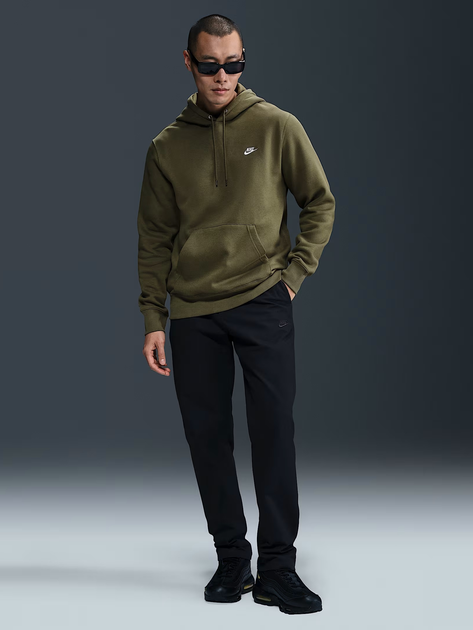 Bluza męska z kapturem ocieplana Nike M Nk Club Bb Po Hoodie FN3859-222 L Khaki (197863296166) - obraz 3