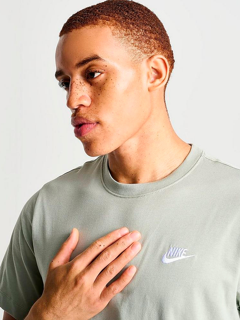 Koszulka męska bawełniana długa Nike M Nsw Club Tee AR4997-371 L Oliwkowa (197597723747) - obraz 5