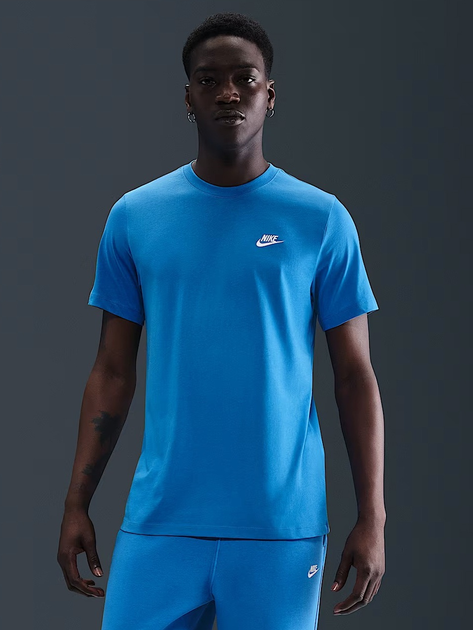 Koszulka męska bawełniana długa Nike M Nsw Club Tee AR4997-435 M Niebieska (193147811971) - obraz 1