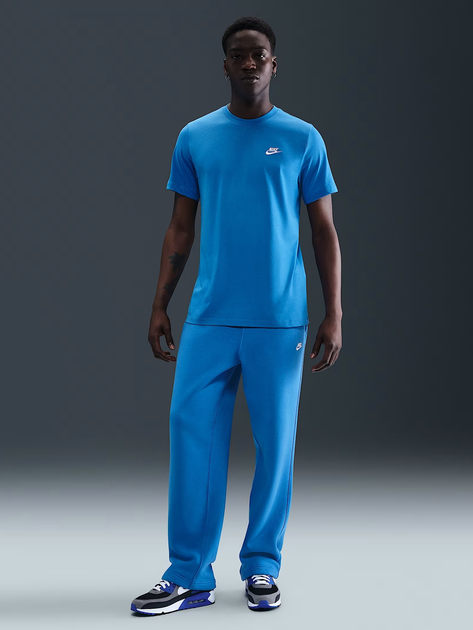 Футболка бавовняна довга чоловіча Nike M Nsw Club Tee AR4997-435 XL Синя (193147811995) - зображення 3