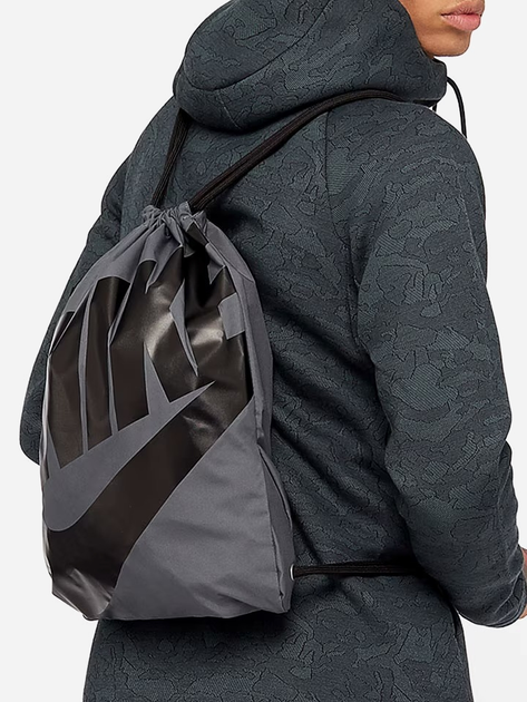 Plecak sportowy materialowy Nike Heritage Gymsack BA5351-009 Ciemnoszary (91201623839) - obraz 2