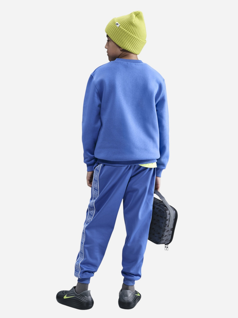Bluza bez kaptura chłopięca Nike K Nsw Club Flc Crew Ls Hbr FD2992-411 128-137 cm (S) Niebieska (198482244545) - obraz 4