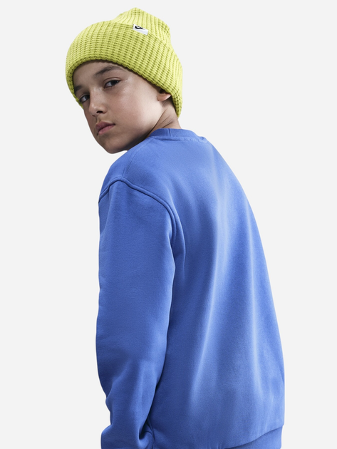 Bluza bez kaptura chłopięca Nike K Nsw Club Flc Crew Ls Hbr FD2992-411 128-137 cm (S) Niebieska (198482244545) - obraz 5