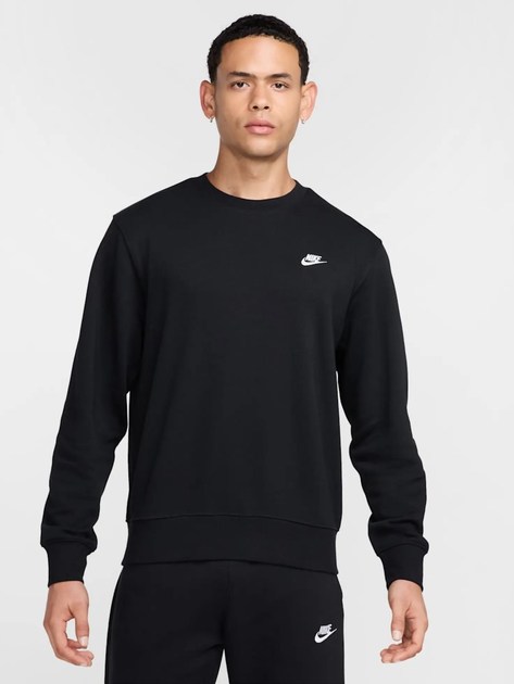 Світшот чоловічий Nike M Nk Club Ft Crew FN3888-010 L Чорний (197593333612) - зображення 1