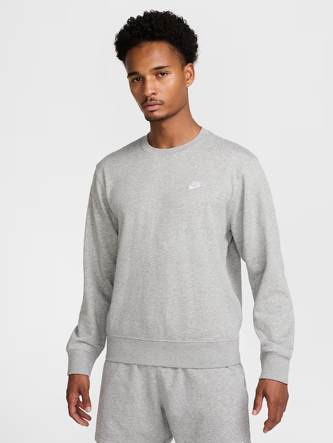 Світшот чоловічий Nike M Nk Club Ft Crew FN3888-063 L Сірий (197593298348) - зображення 1