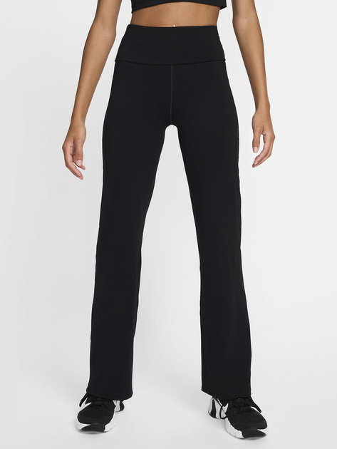Спортивні штани жіночі Nike W Nk Df One Hr Fldovr Pant FV7848-010 L Чорні (197596801804) - зображення 1