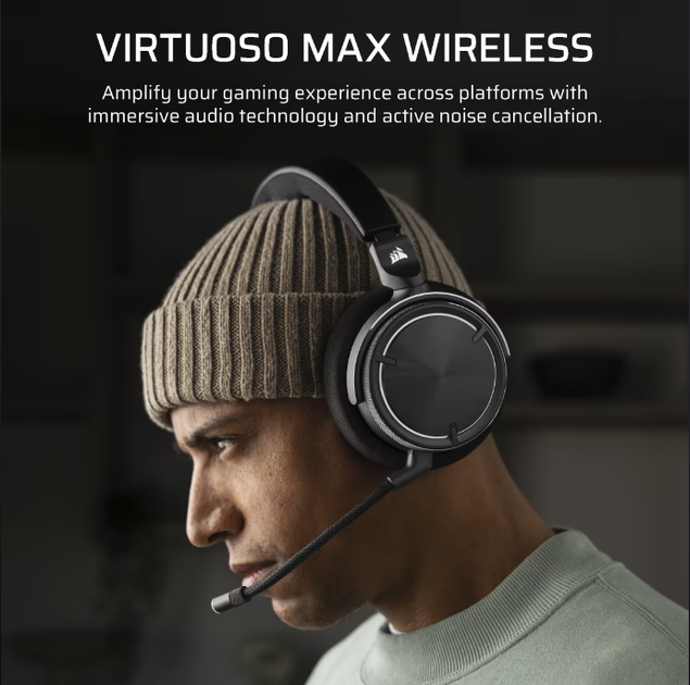 訳あり　Q3093 Corsair VIRTUOSO MAX Беспроводная игровая гарнитура Corsair Virtuoso Max (CA-9011372-WW