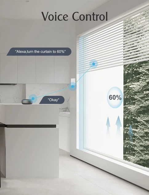 Maxcio Wi-Fi умный выключатель для рольставней жалюзи штор с процентным управлением таймер для Алиса Alexa - изображение 4