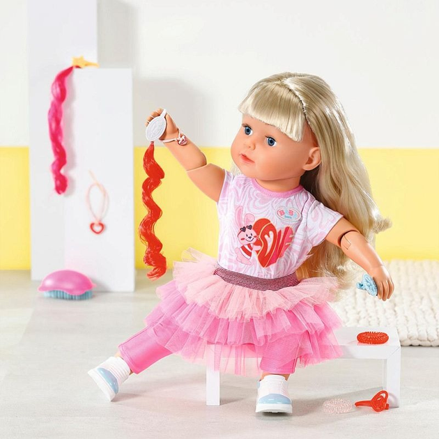 Лялька Baby Born Маленька сестричка блондинка 43 см Гра та стиль 833018 (4001167833018) - зображення 4