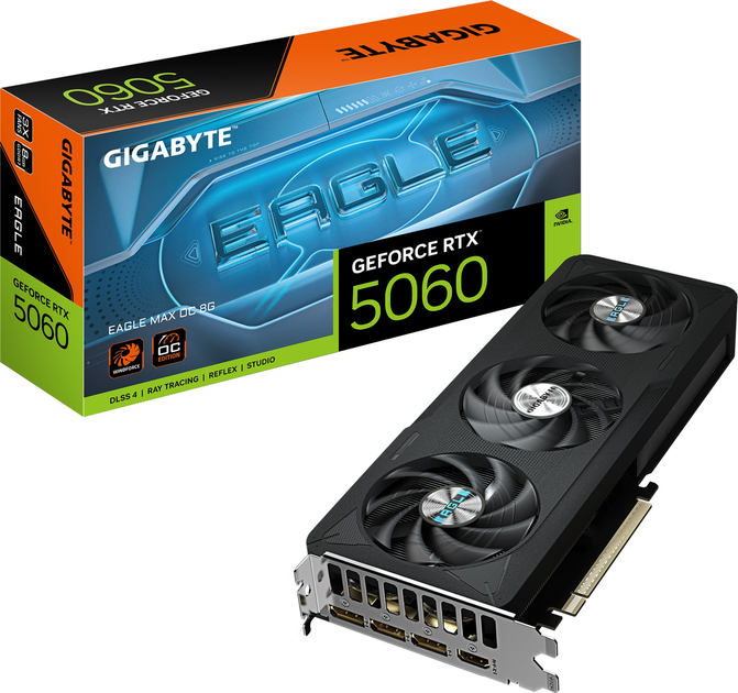 Karta graficzna Gigabyte PCI-Ex GeForce RTX 5060 EAGLE MAX OC 8G 8GB GDDR7 (128bit) (2550/28000) (HDMI, 3 x DisplayPort) (GV-N5060EAGLEMAX OC-8GD) - obraz 10
