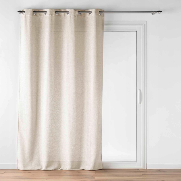 Firana na przelotkach Douceur d'interieur Luoline z efektem lnu Beżowa 140 x 240 cm (3574386276535) - obraz 2