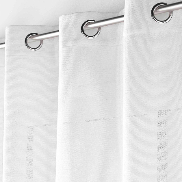 Firana na przelotkach Douceur d'interieur Luoline z efektem lnu Biała 140 x 240 cm (3574386276566) - obraz 5