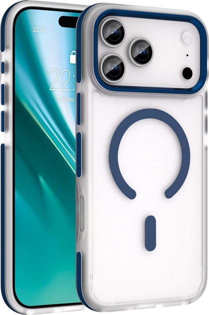 Etui plecki Etteri Icy Mag do Apple iPhone 17 Pro Max Blue/Transparent (5907504560687) - obraz 1
