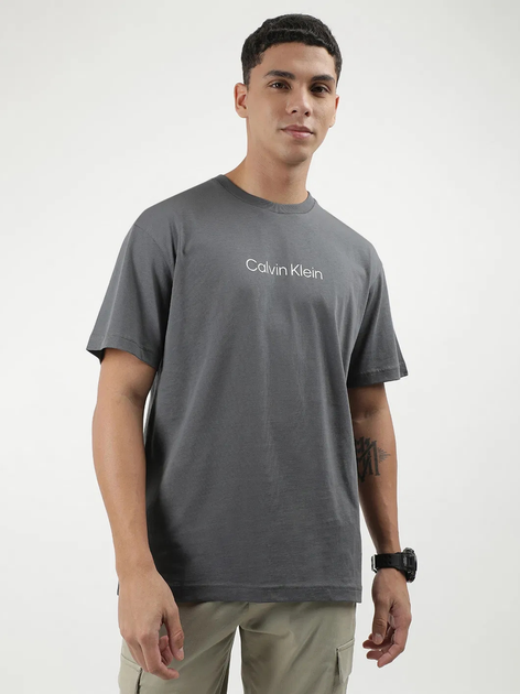 Koszulka męska bawełniana Calvin Klein K10K111346-PCX XL Szara (8720109917253) - obraz 1