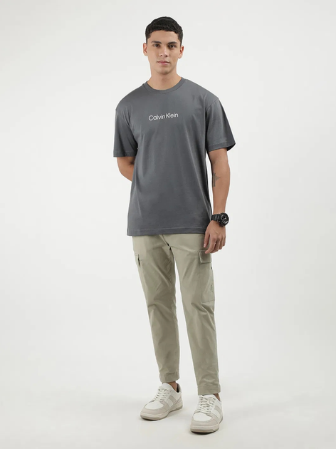 Koszulka męska bawełniana Calvin Klein K10K111346-PCX L Szara (8720109917246) - obraz 3