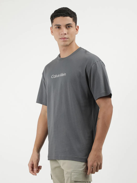 Koszulka męska bawełniana Calvin Klein K10K111346-PCX 2XL Szara (8720109917260) - obraz 4