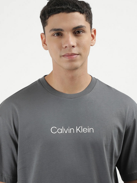Koszulka męska bawełniana Calvin Klein K10K111346-PCX L Szara (8720109917246) - obraz 5