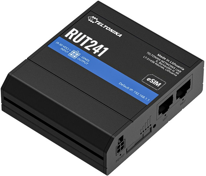 Маршрутизатор Teltonika RUT241 4G LTE Black (RUT241210000) - зображення 2