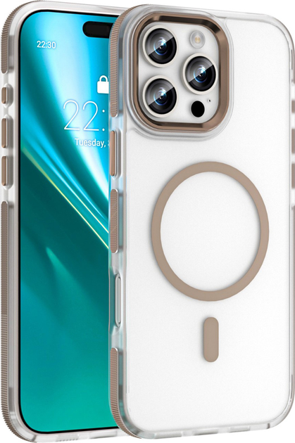 Панель Etteri Icy Mag для Apple iPhone 16 Pro Gold/Transparent (5907504560717) - зображення 1