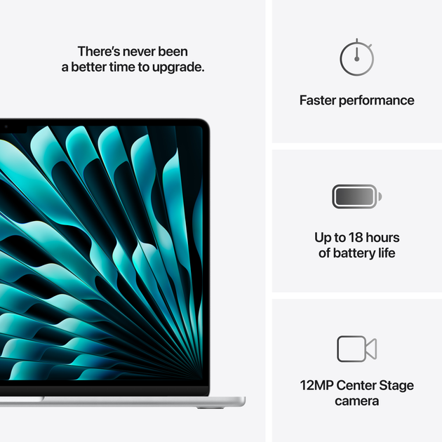 Laptop Apple MacBook Air 15.3" M4 16/512GB 2025 (MW1H3ZE/A) Silver - obraz 10