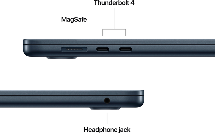 Ноутбук Apple MacBook Air 15.3" M4 16/256GB 2025 (MW1L3ZE/A) Midnight - зображення 7